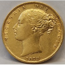 AUSTRALIA 1873 . ONE 1 SOVEREIGN . SYDNEY . GOLD . SHIELD